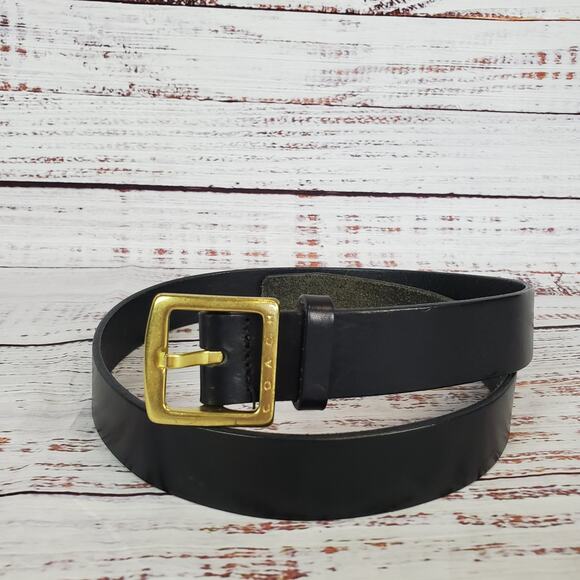 Coach Retro Brown Leather Belt with Solid Brass Square Buckle Size Large - Picture 3 of 10